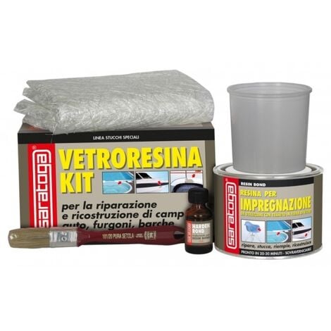 Vetroresina kit riparazione fibra di vetro resina liquida fogli tessuto  rete