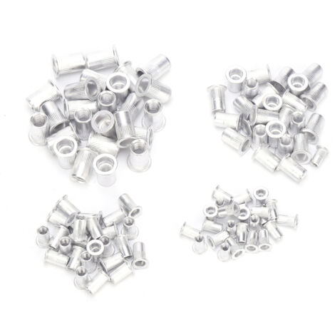 Kit Rivet Nut Visibles Lot de 100 Pièces Aluminium Type M4/M5/M6/M8