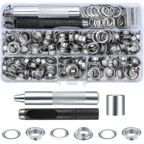 Kit rivets 10 mm – 100 pièces – Pour bricolage sur bâches, cuir, tissus, rideaux, sacs et housses