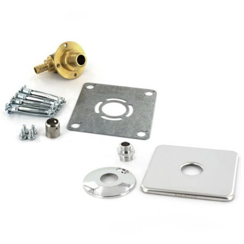 Sortie de cloison robifix wc ou Lave-Main + Plaque de finition - per Ø12-Mâle 3/8' (12/17) à Sertir