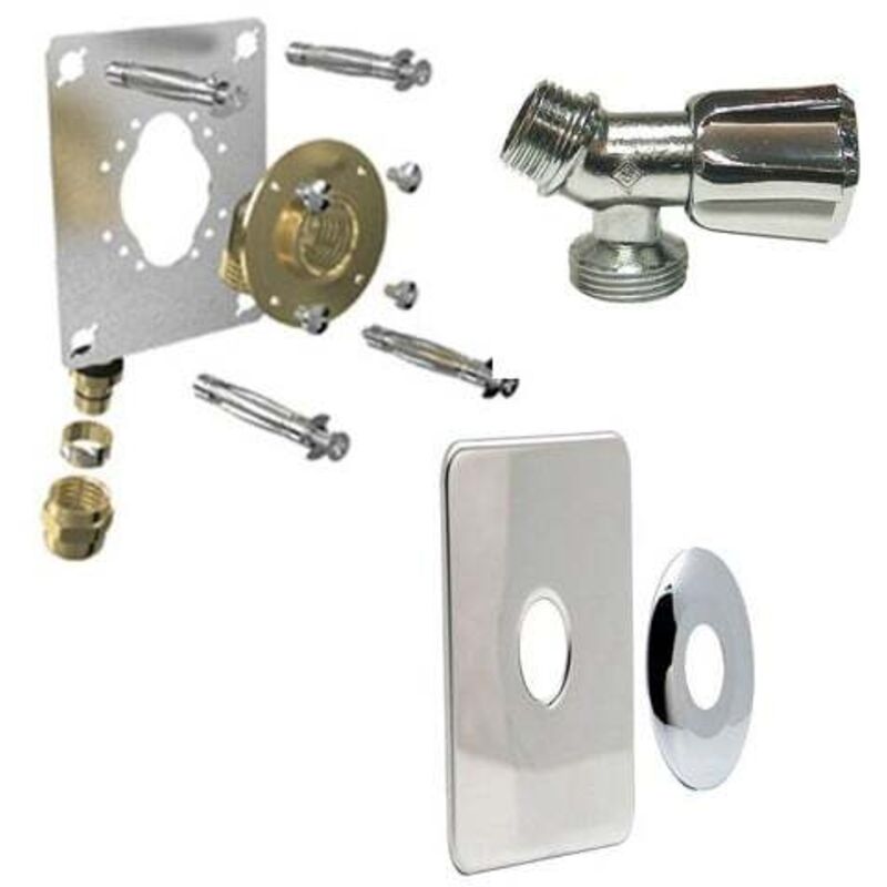 Sortie de cloison robifix complet pour machine à laver -Raccord Femelle 1/2' (15/21) à Compression pour per Ø16 - robinet machine à laver - plaque de