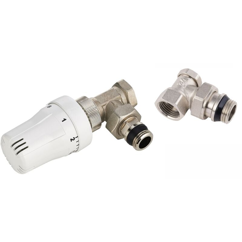 Noyon&thiebault - Kit robinet thermostatique équerre pour radiateur M1/2 - F1/2