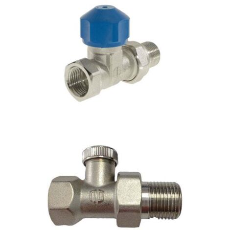 Kit robinet droit thermostatisable + Té de réglage Mâle Femelle 1/2" (15/21) - Arcanaute