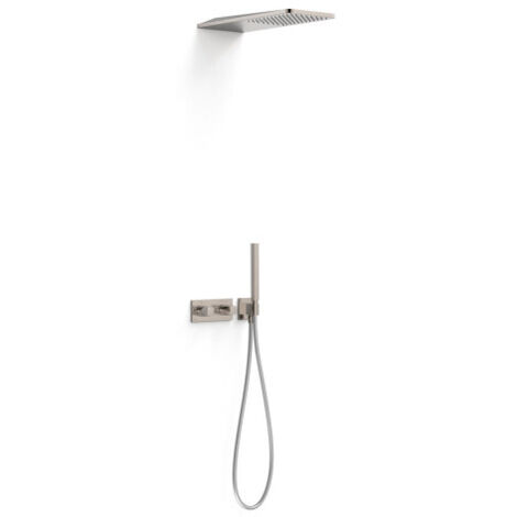 Kit robinet thermostatique encastré à 2 voies B-system pour douche Acier - TRES 30725205AC