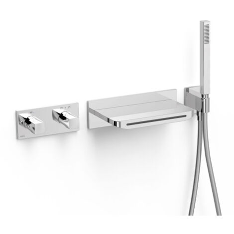 Kit robinet thermostatique encastré à 2 voies B-system pour douche Chrome - TRES 30725207