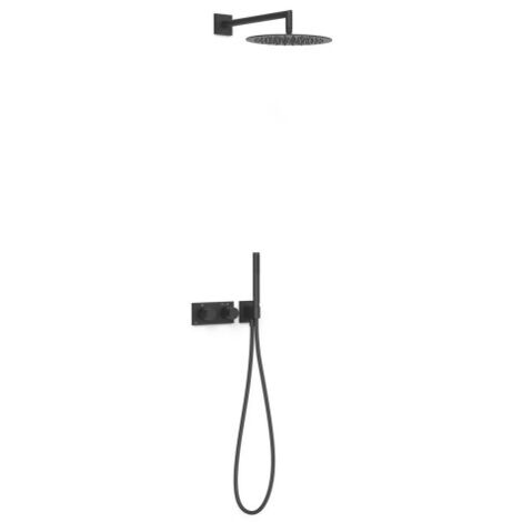 Kit robinet thermostatique encastré à 2 voies B-system pour douche Noir mat - TRES 30735204NM