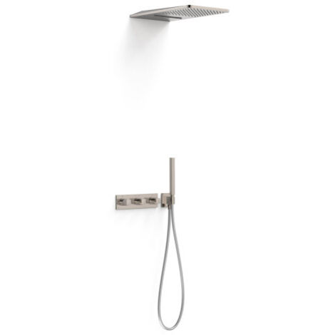 Kit robinet thermostatique encastré à 3 voies B-system pour douche Acier - TRES 30725305AC