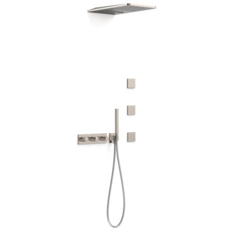 Kit robinet thermostatique encastré à 4 voies B-system pour douche Acier - TRES 30725405AC