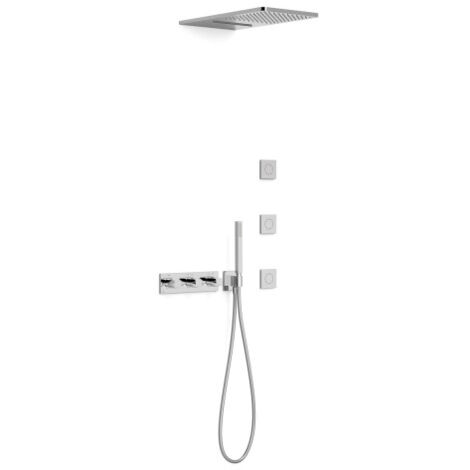 Kit robinet thermostatique encastré à 4 voies B-system pour douche Chrome - TRES 30725405