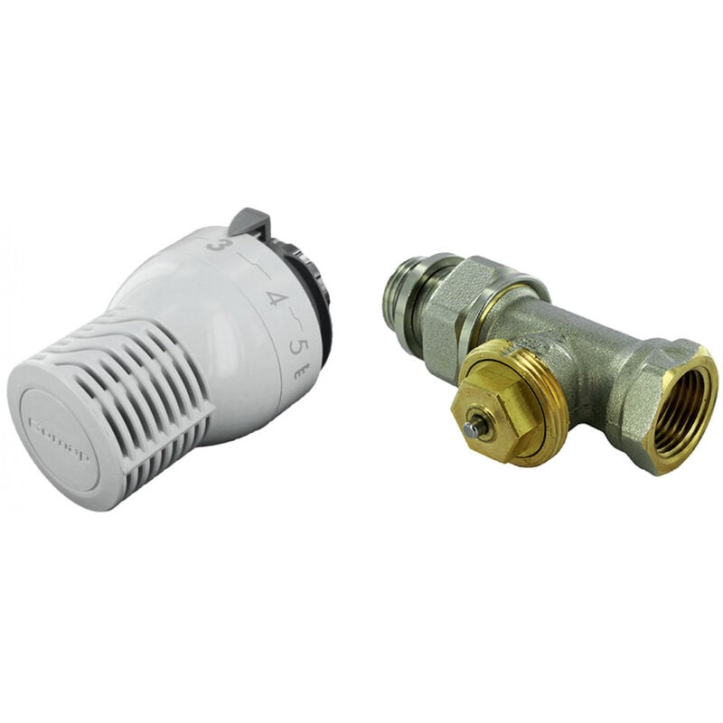 Kit thermostatique sensity droit 1/2JT - Inclus tête thermostatique Sensity M30 + corps thermostatique Kv réglable - RK859424 - Comap