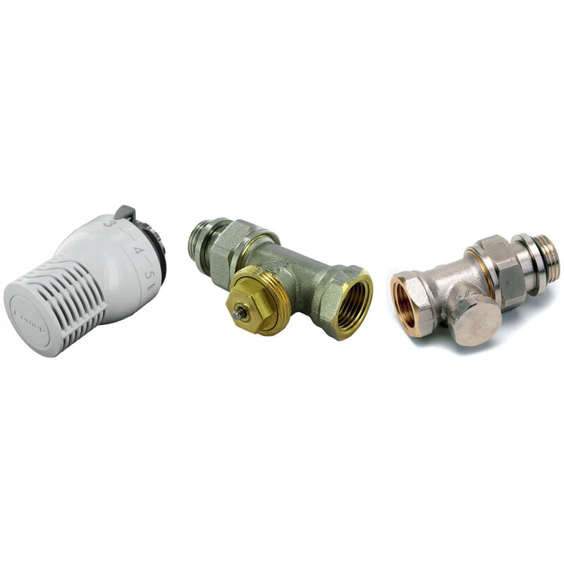 Kit thermostatique sensity droit 1/2JT - Inclus tête thermostatique Sensity M30 + corps thermostatique Kv réglable + raccord de réglage - RK8594241