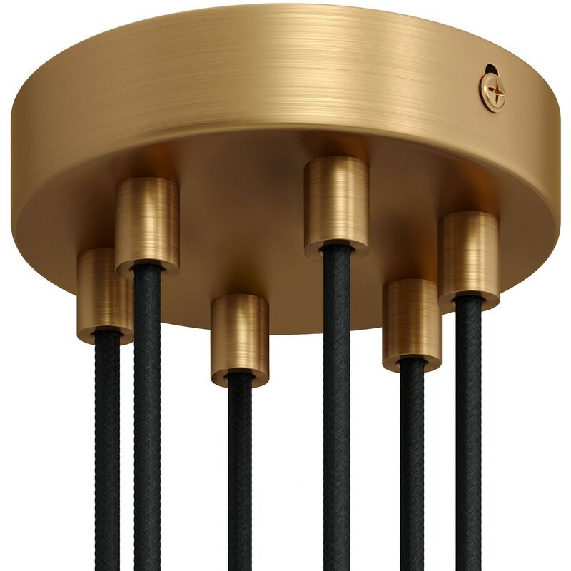Creative Cables - Kit rosace cylindrique en métal à 6 trous Cylindrique - Bronze satiné