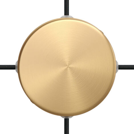 Kit rosace cylindrique en métal avec 4 trous latéraux (boîte de jonction)  Bronze satiné