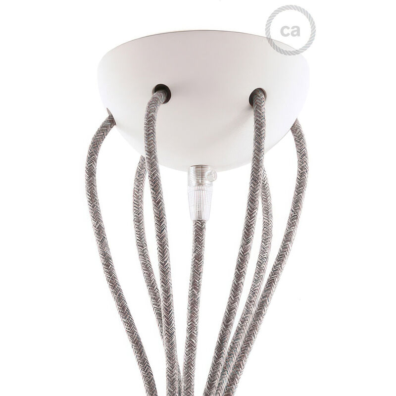 

Creative Cables - Kit rosetón cerámica con 7 agujeros | Galleta - Galleta