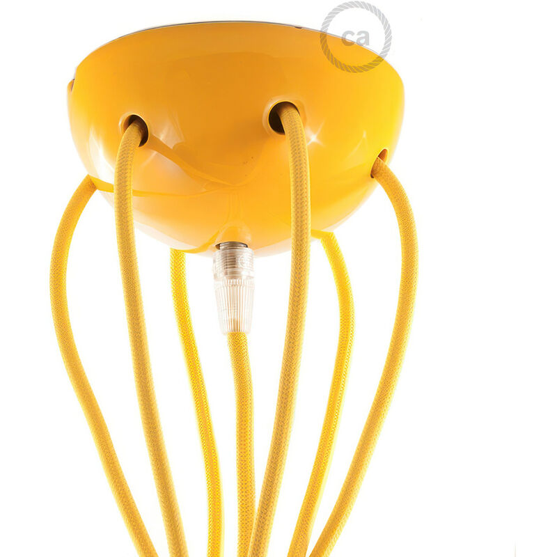 

Creative Cables - Kit rosetón cerámica con 7 agujeros | Amarillo - Amarillo