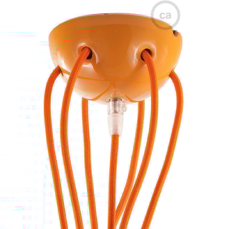 

Creative Cables - Kit rosetón cerámica con 7 agujeros | Mandarina - Mandarina