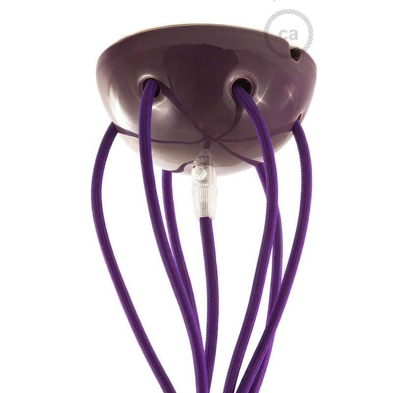 

Creative Cables - Kit rosetón cerámica con 7 agujeros | Violeta - Violeta