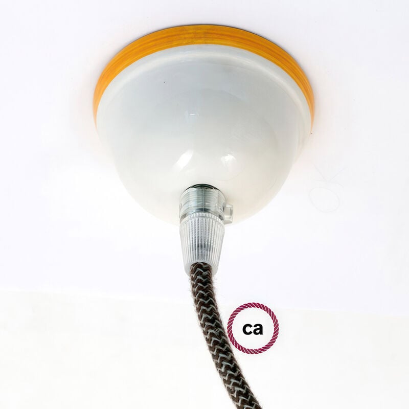 

Creative Cables - Kit rosetón cerámica Mini | Blanco - Naranja - Blanco - Naranja