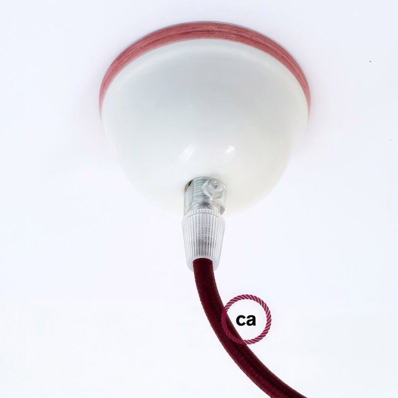 

Creative Cables - Kit rosetón cerámica Mini | Blanco - Burdeos - Blanco - Burdeos