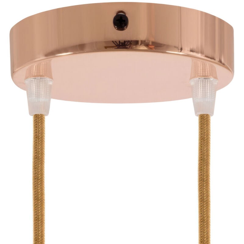 

Creative Cables - Kit rosetón cilíndrico de metal 2 agujeros | Cónico - Cobre - Cobre