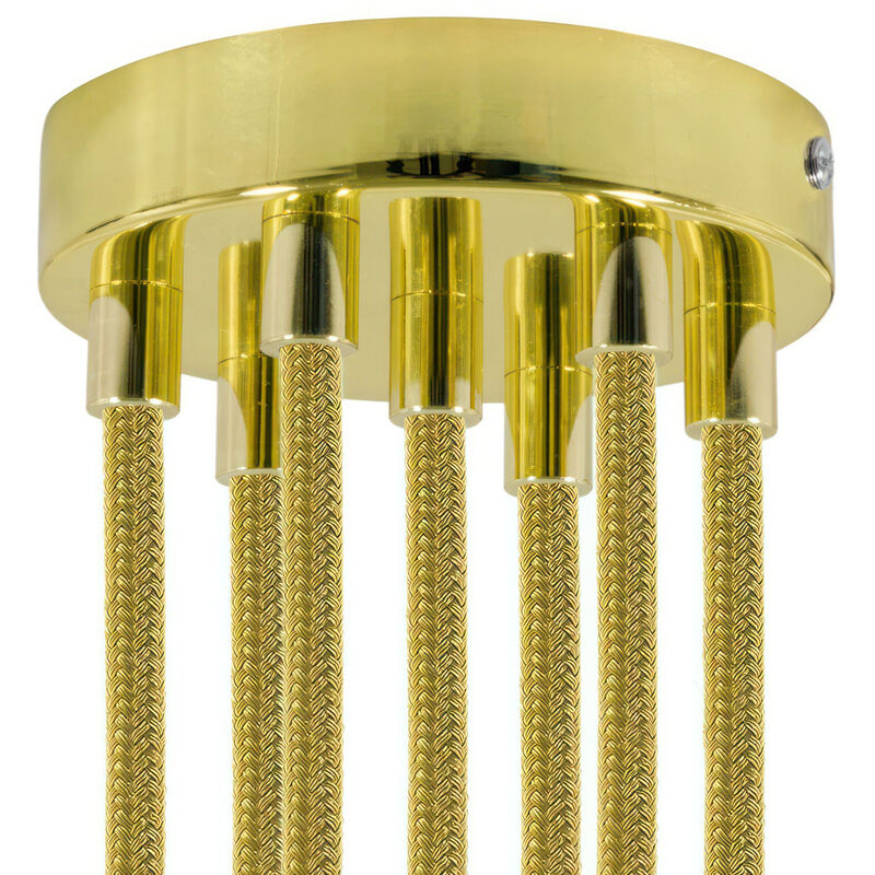 

Creative Cables - Kit rosetón cilíndrico de metal 7 agujeros | Cilíndrico - Latón - Latón