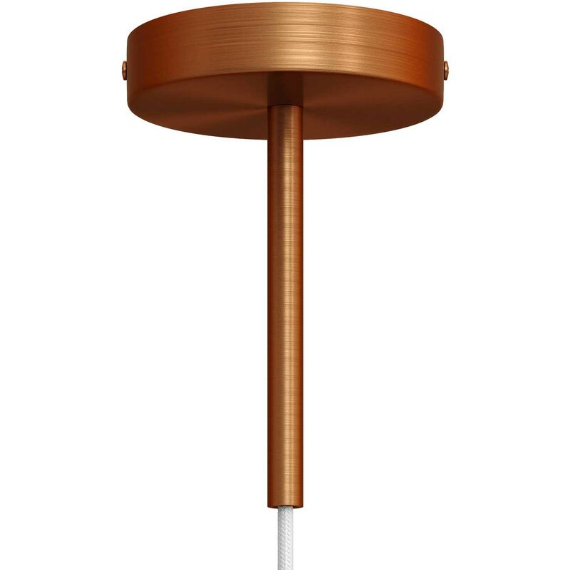 

Creative Cables - Kit rosetón cilíndrico de metal con prensaestopa de 15cm | Cobre satinado - Cobre satinado