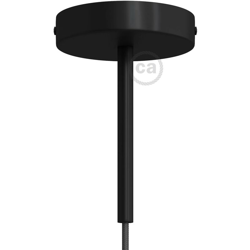

Creative Cables - Kit rosetón cilíndrico de metal con prensaestopa de 15cm | Negro - Negro