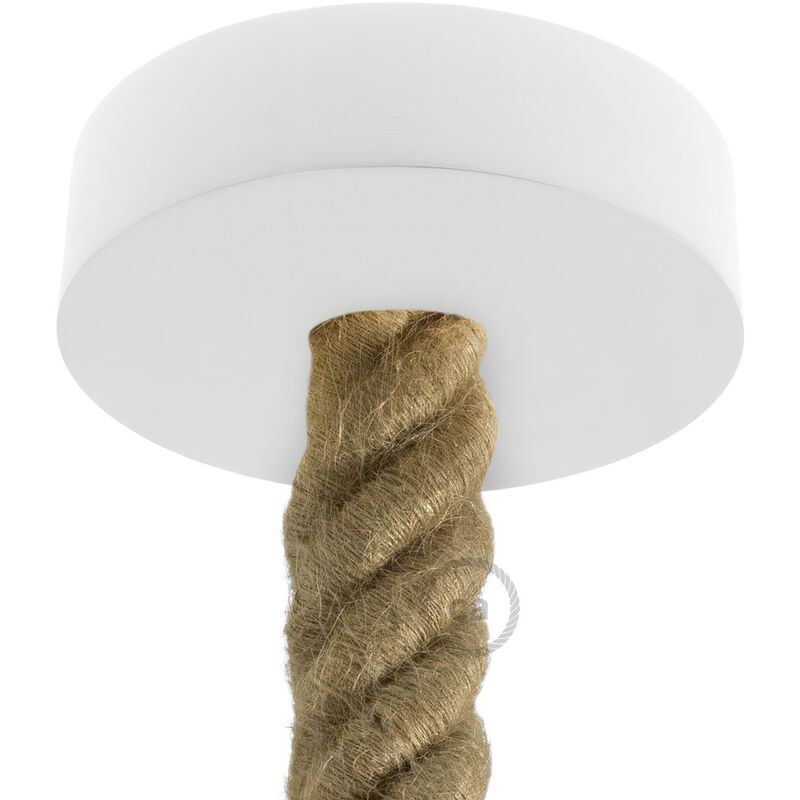 

Creative Cables - Kit rosetón de madera para cable 3XL | Blanco - Blanco