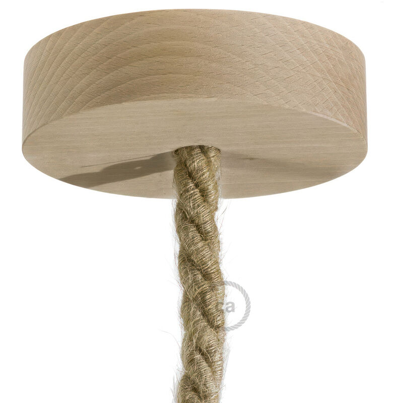 

Creative Cables - Kit rosetón de madera para cable XL | Neutro - Neutro