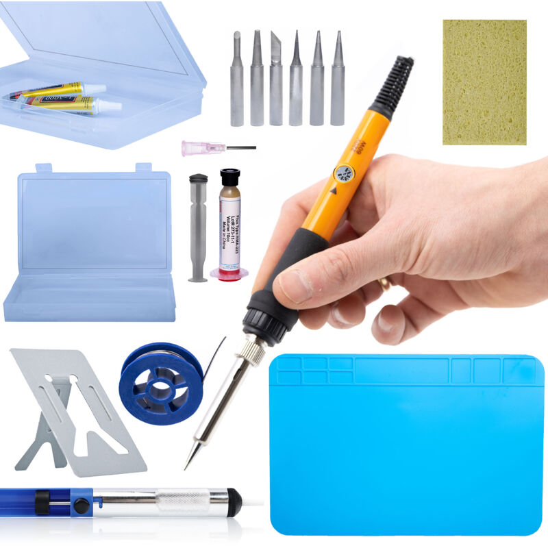 Set Rosfix, saldatore di precisione con potenziometro 14in1 OP60W PE4