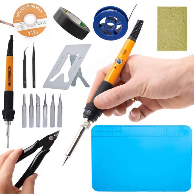Set Rosfix, saldatore di precisione con potenziometro 16in1 OP60W PE5