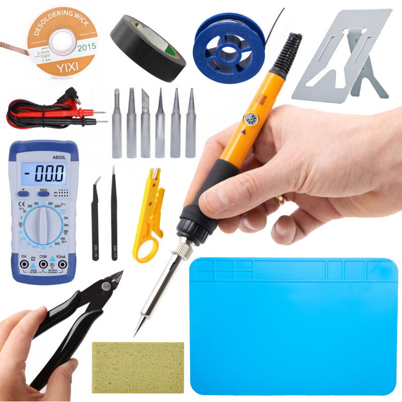 Set Rosfix, saldatore di precisione con potenziometro 18in1 OP60W PE6