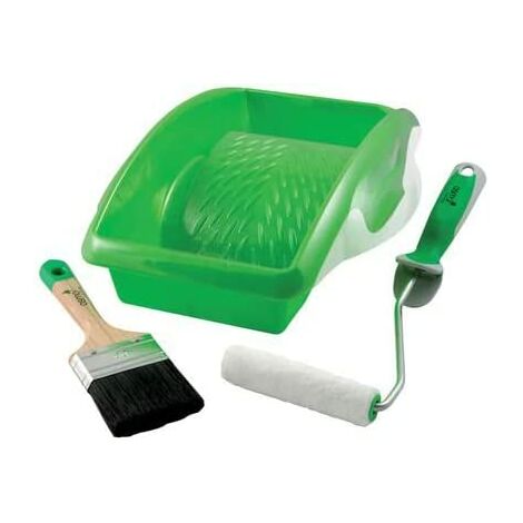 KIT Rouleau Complet : bac de peinture, rouleau et pinceau