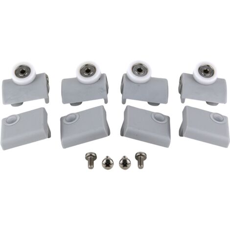 kit Roulette cabine douche pour porte à panneaux coulissants newcee samo RIC1079  Gris