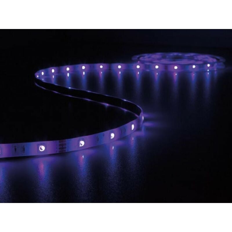 Velleman - Ensemble de bandelettes flexibles, contrôleur et adaptateur secteur - commande musicale - rgb - 150 leds - 5 m - 12 vdc