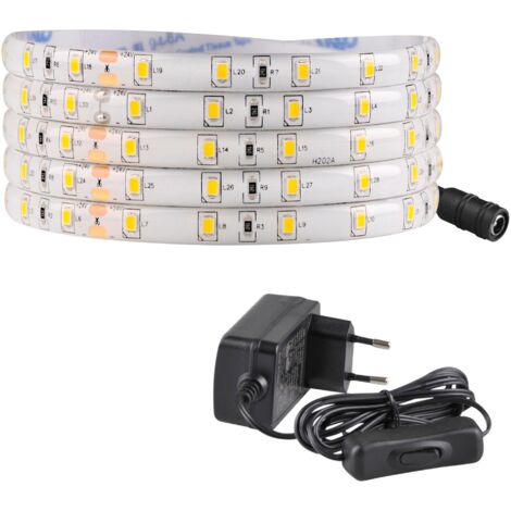 Kit ruban LED 24V 2 m IP65 4000K alim ON/OFF Polux