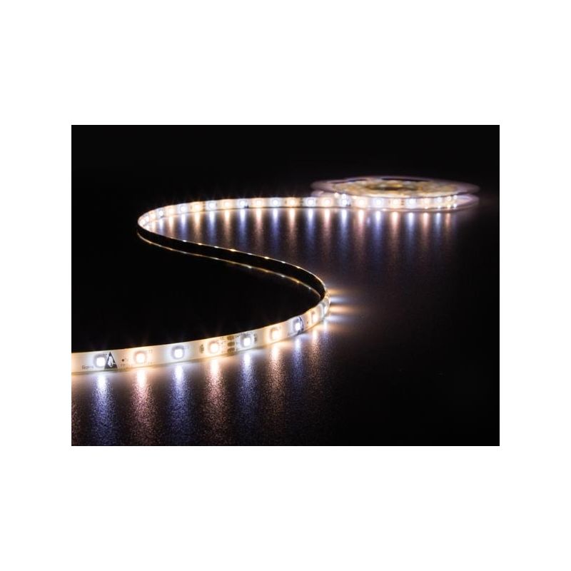 Ensemble de flexible led, contrôleur et alimentation - 300 led - 5 m - 12 vcc - blanc chaud & blanc velleman LEDS12CWW