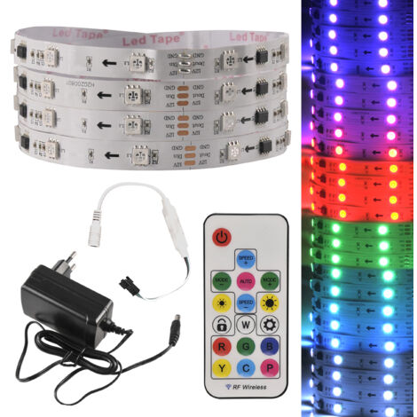 Kit ruban LED MAGIC RGB 5m 12V IP20 Polux télécommande