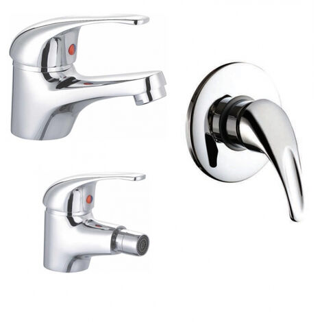 Kit Rubinetteria Bagno Completo Lavabo, Bidet, Incasso Doccia Serie Roma