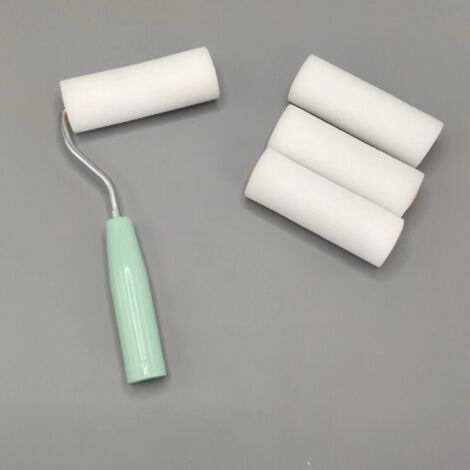 Kit rullo per pittura, 1 manico, 9 testine, rullo per pittura murale, piccolo rullo per pittura e manico antiscivolo per decorazioni di pareti e soffitti