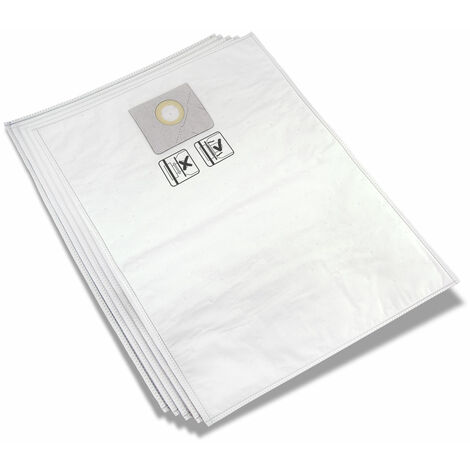 Kit Sacchetti Filtro in Tessuto Non Tessuto 50 l (5 Pz) per MENZER Aspiratore di Sicurezza VCL / VCM 550 PRO (Wood)