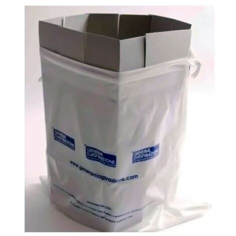 Kit sacco e tendisacco (5 sacchi e 5 tendisacchi) per contenitore 18 lt. per mod. 20,30,40,1250,1450,1600,1750 0102636