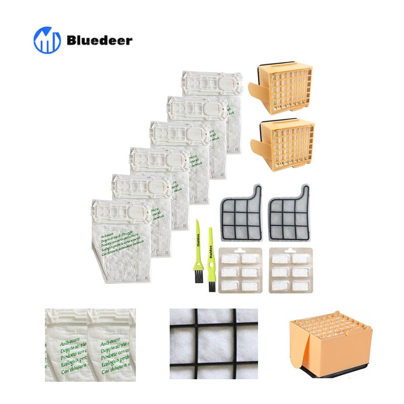 Kit Sacs Aspirateur Compatible pour Kobold VK135 VK136 avec Filtre Remplacement