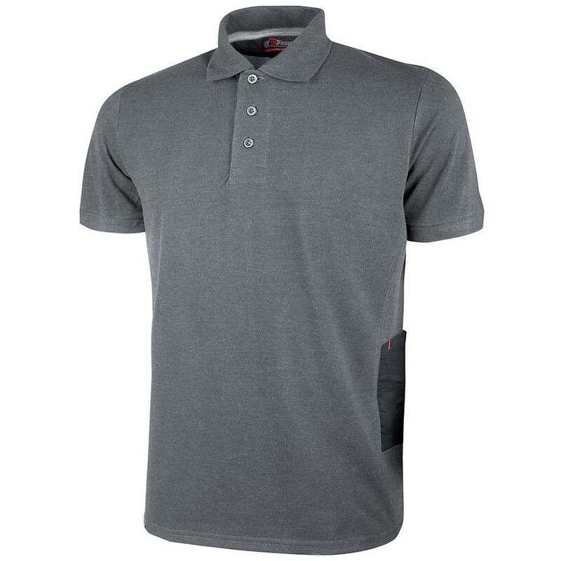 Image of Upower GAP polo t-shirt maglietta maglia da lavoro leggera cotone e poliestere GREY METEORITE taglia XL