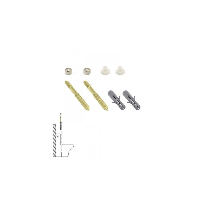 

Kit sanitario fija wc 5x75 mm. bicromatado (2 piezas)