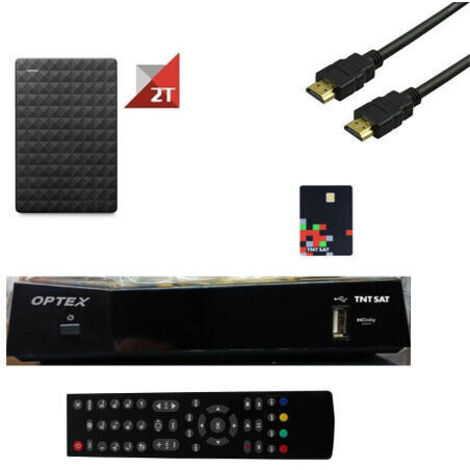 KIT SATELLITE ORS 9990 TNTSAT+ CARTE TNTSAT VALABLE 4 ANS + DISQUE DUR 2TO + HDMI