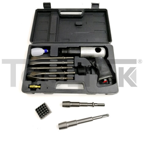 KIT SCALPELLATORE PNEUMATICO AD ARIA+BOCCIARDA+2 ADATTATORI EXA/SDS-PLUS