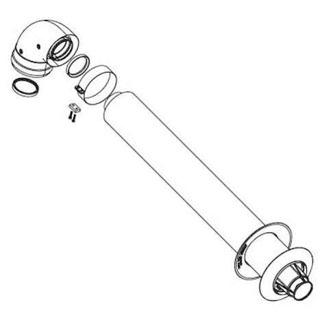 Kit scarico parte + curva 90° Rinnai