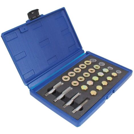 KIT SCARICO TAPPO COPPA OLIO FILETTI RIPARAZIONE FILETTATURA AUTO 64pz 721sa
