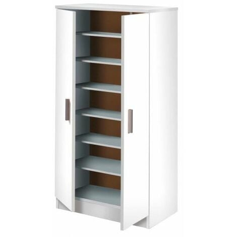 KIT SCARPIERA 2 ANTE + 6 RIPIANI 55X36X108 BIANCO